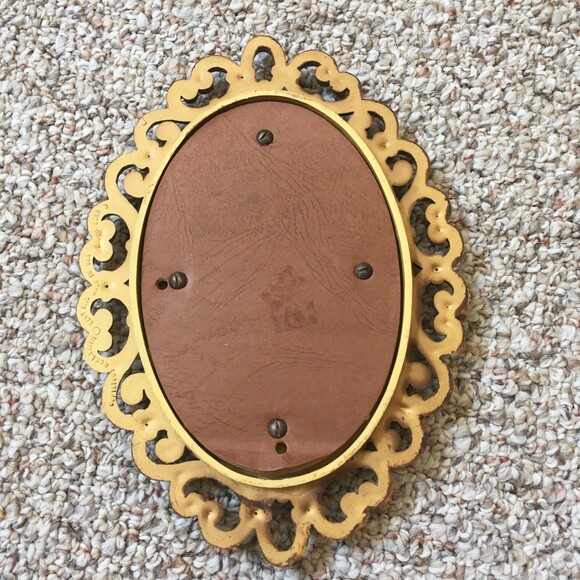 Vintage Faux Wood Mirror Frame Boho Kitsche Art Deco - Picture 3 of 6